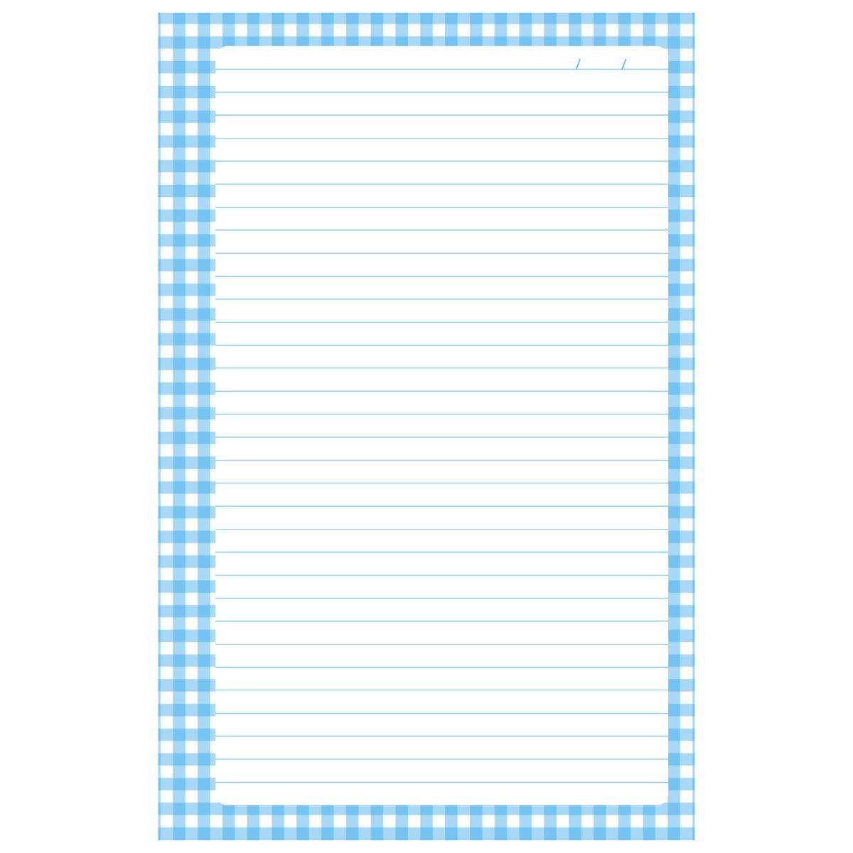 100 Hojas Interiores Media Carta Cuadros Azul Encuadernacion Crazy Crafts