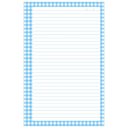 100 Hojas Interiores Media Carta Cuadros Azul Encuadernacion Crazy Crafts
