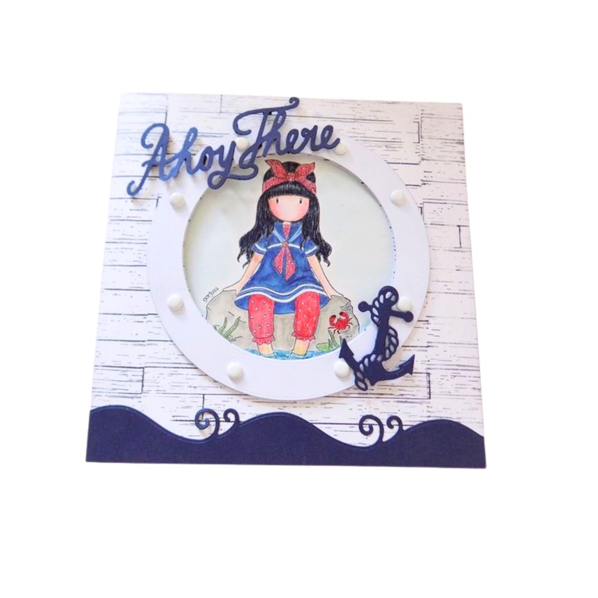 Gorjuss Postal Little Fishes Dies / Suajes de Corte Gorjuss Pescadora Dados de Corte / Suajes / Troqueles DoCrafts