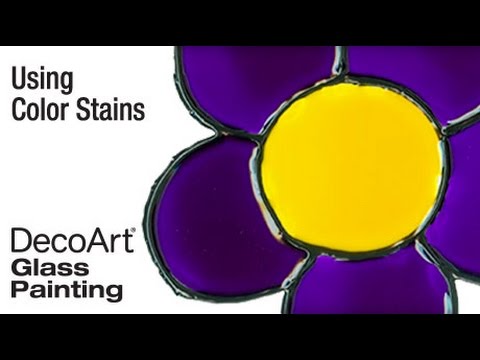 Stained Glass Paint Sky Blue / Pintura Líquida para Vidrio Azul Cielo Vitral DecoArt