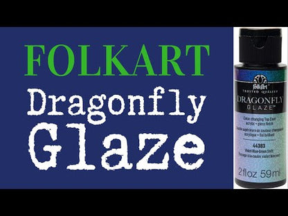 DragonFly Glaze Topcoat Blue, Green, Gold / Pintura Acrílica Brillante Iridiscente Acrìlicos Folk Art