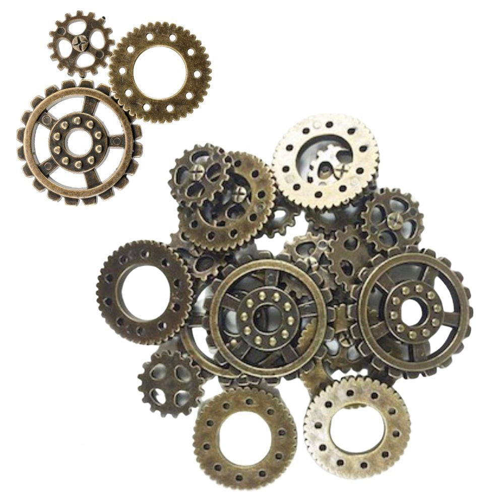 Steampunk Gears Buttons / 50 Botones de Engranes Cobre Steampunk Adornos / Embellishments Hobbees