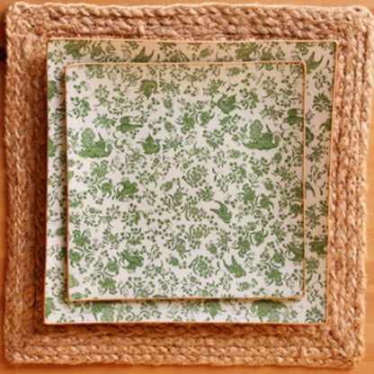 6 Platos de Vidrio Cuadrados Estilo Europeo para Decoupage 30 cm Decoupage Decorakel