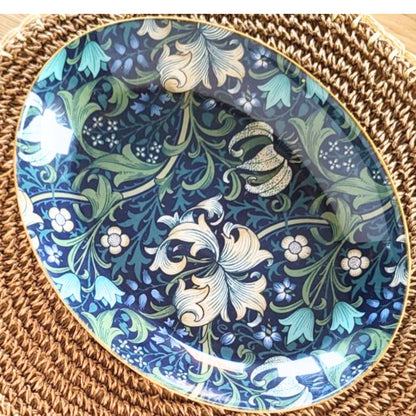 6 Platos de Vidrio Ovalados Estilo Europeo para Decoupage 28cm Decoupage Decorakel