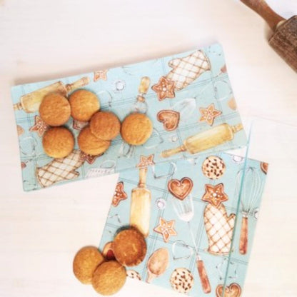 6 Platos de Vidrio Rectangulares Estilo Europeo para Decoupage 16cm Decoupage Decorakel