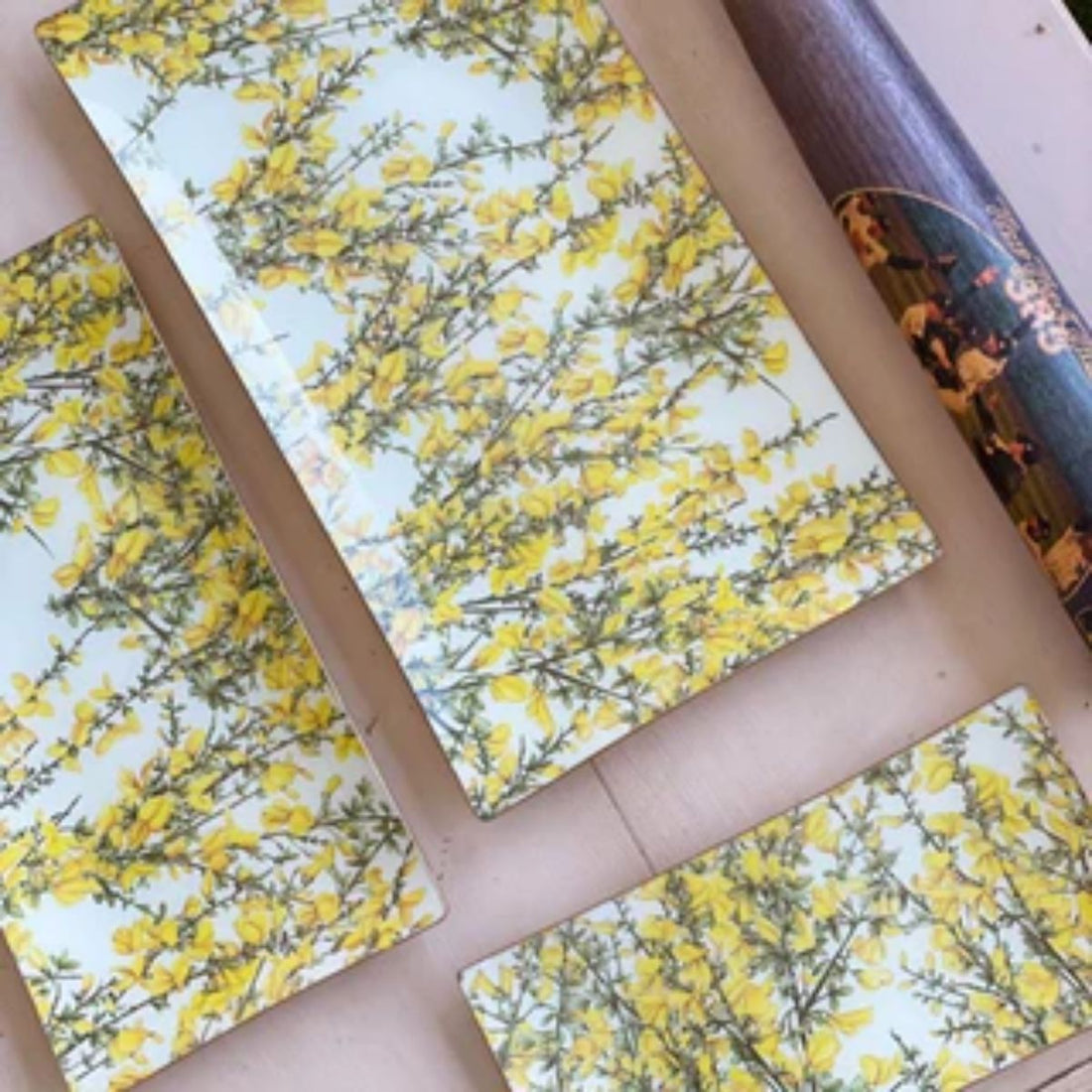 6 Platos de Vidrio Rectangulares Estilo Europeo para Decoupage 16cm Decoupage Decorakel