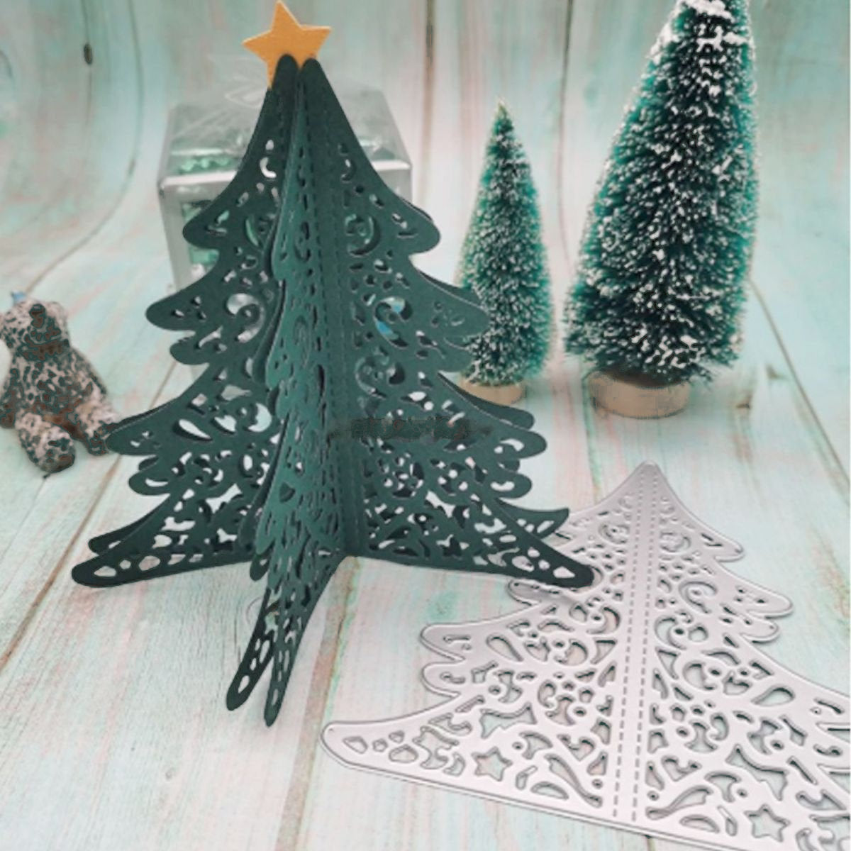 Suaje o Troquel Árbol Navideño 3D Dados de Corte / Suajes / Troqueles Hobbees