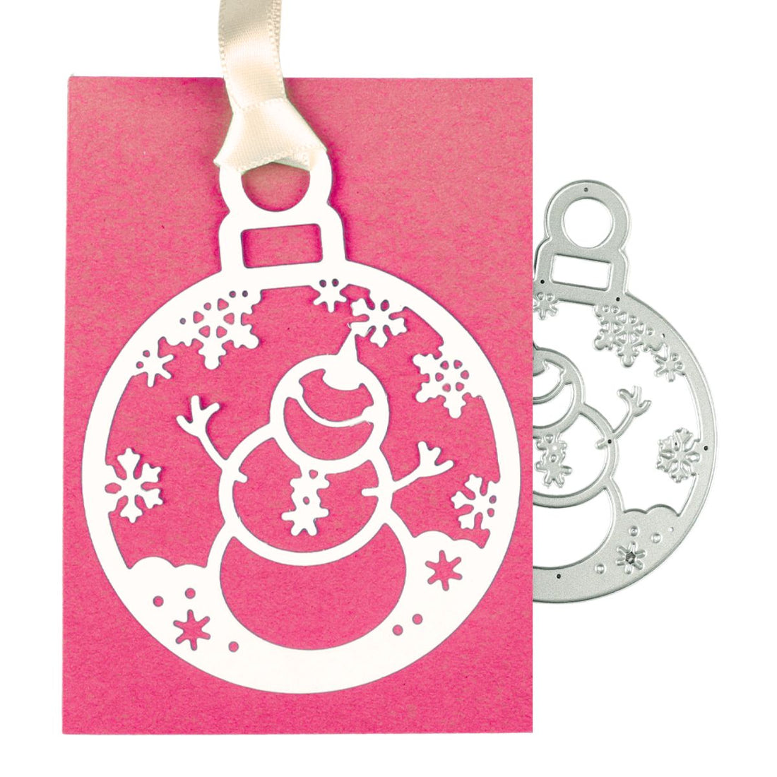 Suaje o Troquel Esfera con Muñeco de Nieve