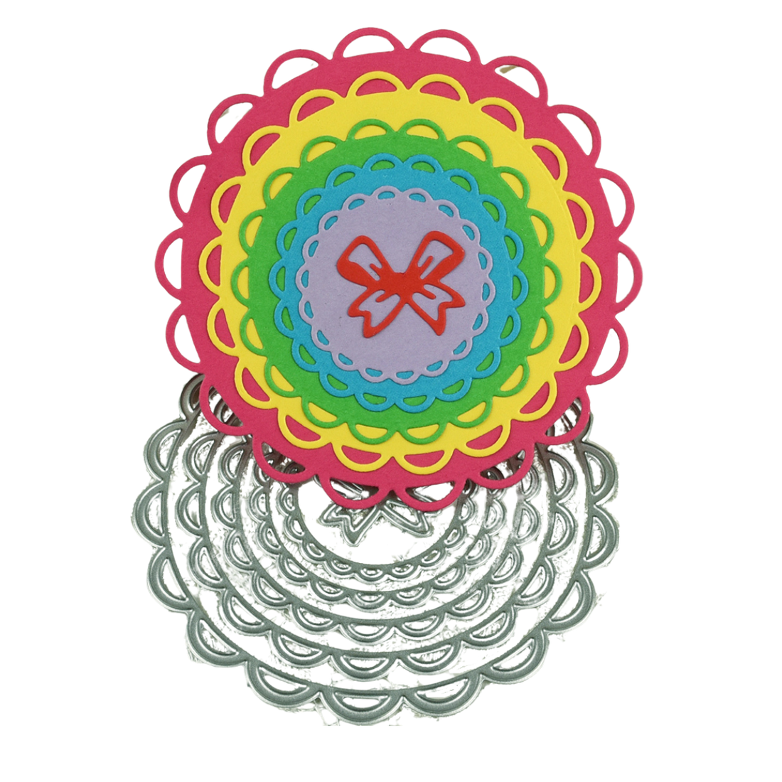 Suaje de Círculos con Borde tipo Encaje Dados de Corte / Suajes / Troqueles Hobbees