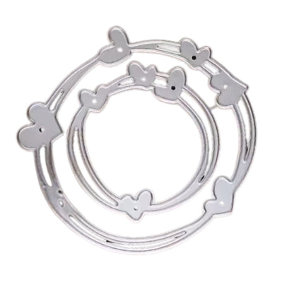 Suajes o Troqueles de Círculos Decorativos con Corazones Dados de Corte / Suajes / Troqueles Hobbees