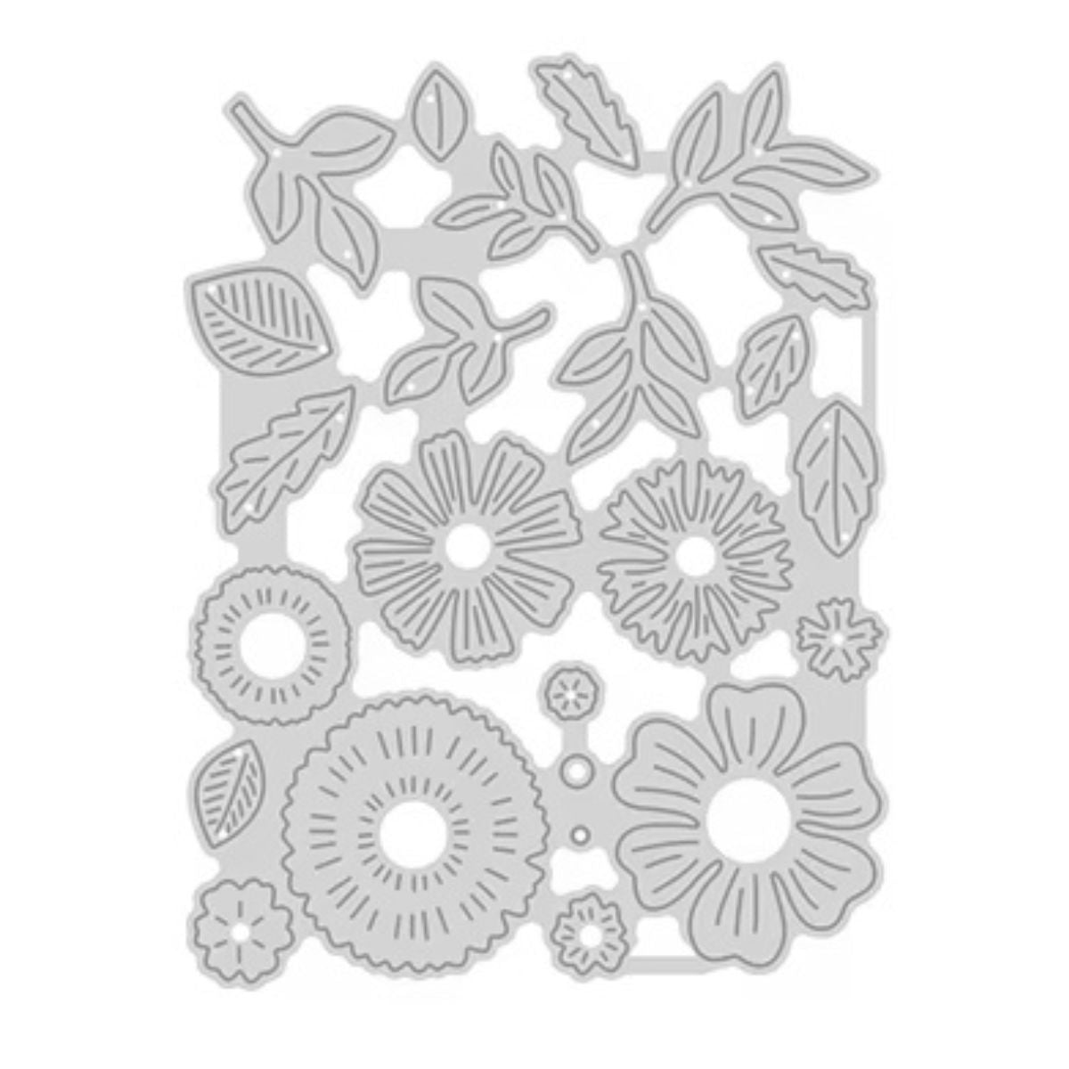 Set de Suajes o Troqueles de Flores y Hojas Dados de Corte / Suajes / Troqueles Hobbees