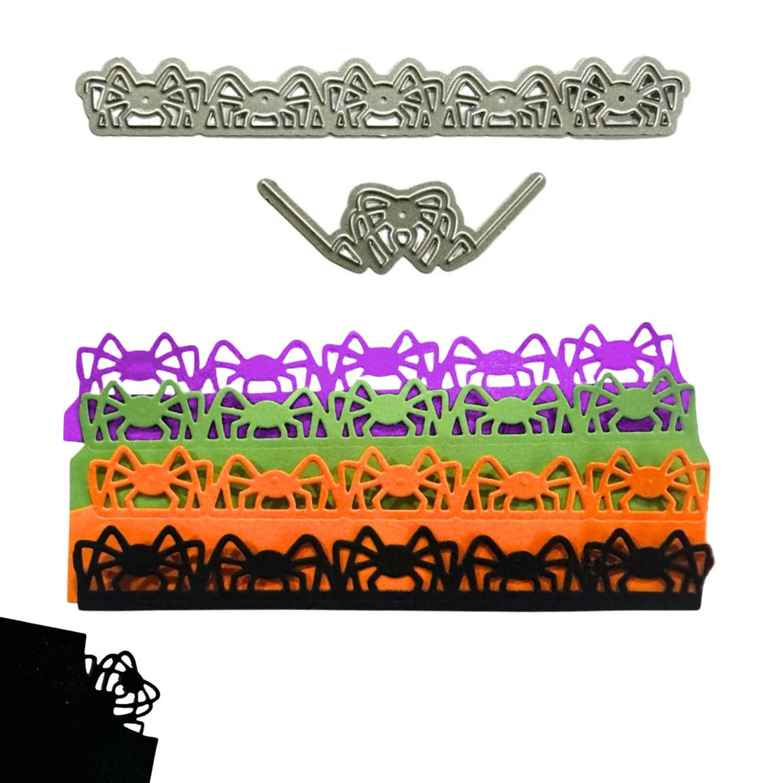 Set de Troqueles o Suajes de Borde y Esquina de Arañas Dados de Corte / Suajes / Troqueles Hobbees