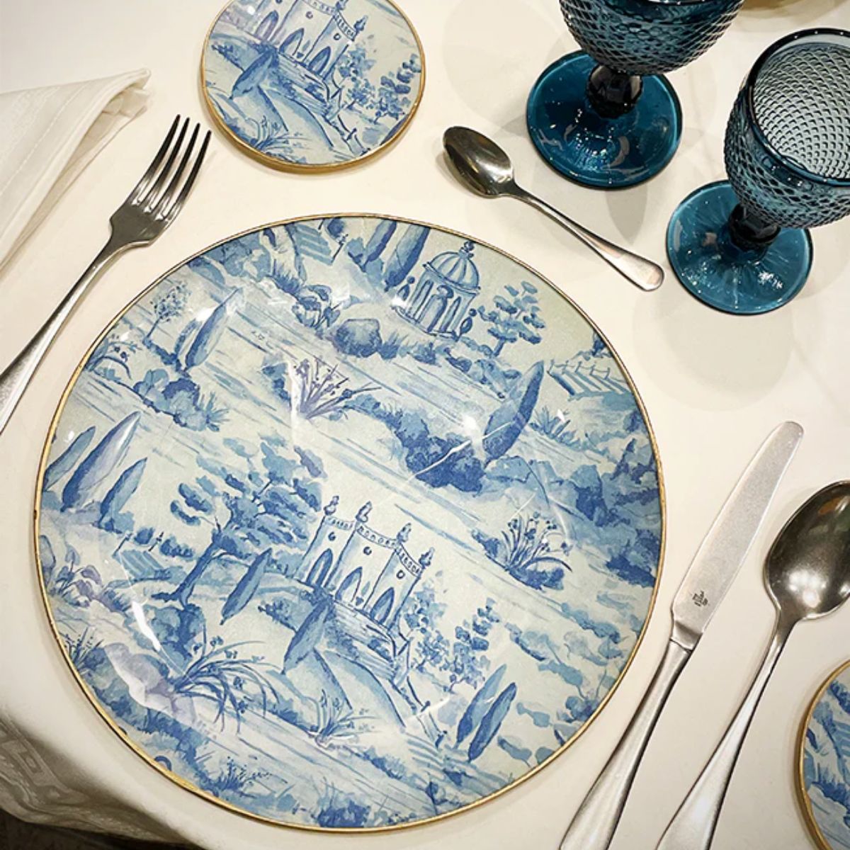 6 Platos de Vidrio Redondos Estilo Europeo para Decoupage 30cm Decoupage Decorakel