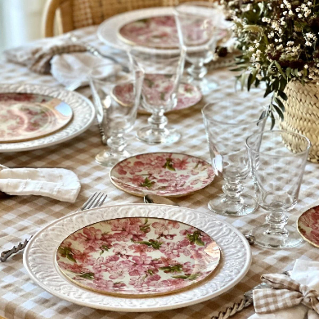 6 Platos de Vidrio Redondos Estilo Europeo para Decoupage 25cm Decoupage Decorakel