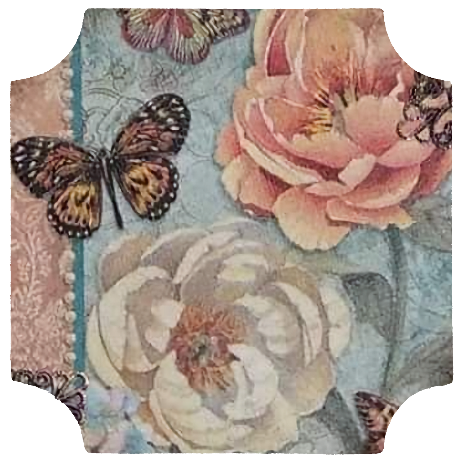 MDF Coaster Indented Square / Portavasos Personalizable Cuadrado Indentado Decoupage Little Birdie