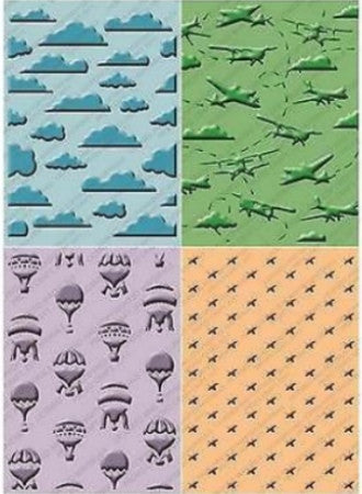 Skyward Set Cuttlebug / Folder de Grabado Aviones y Globos Descontinuado Cuttlebug