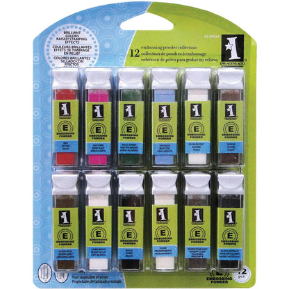 Embossing Powder Collection 12 pc / Paquete de 12 Polvos de Realce Descontinuado Inkadinkado