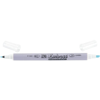 Emboss Fine &amp; Chisel Twin Tip Marker / Marcador Doble Punta para Embossing Descontinuado Zig Memory System
