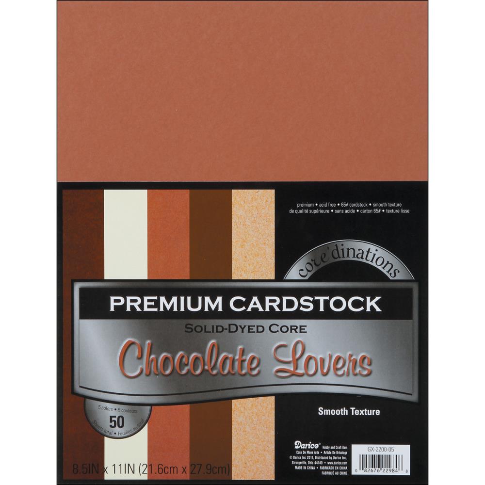 Chocolate Lovers Cardstock  / Block de Cartulinas Tonos Cafes 8.5 x 11 Descontinuado Core&