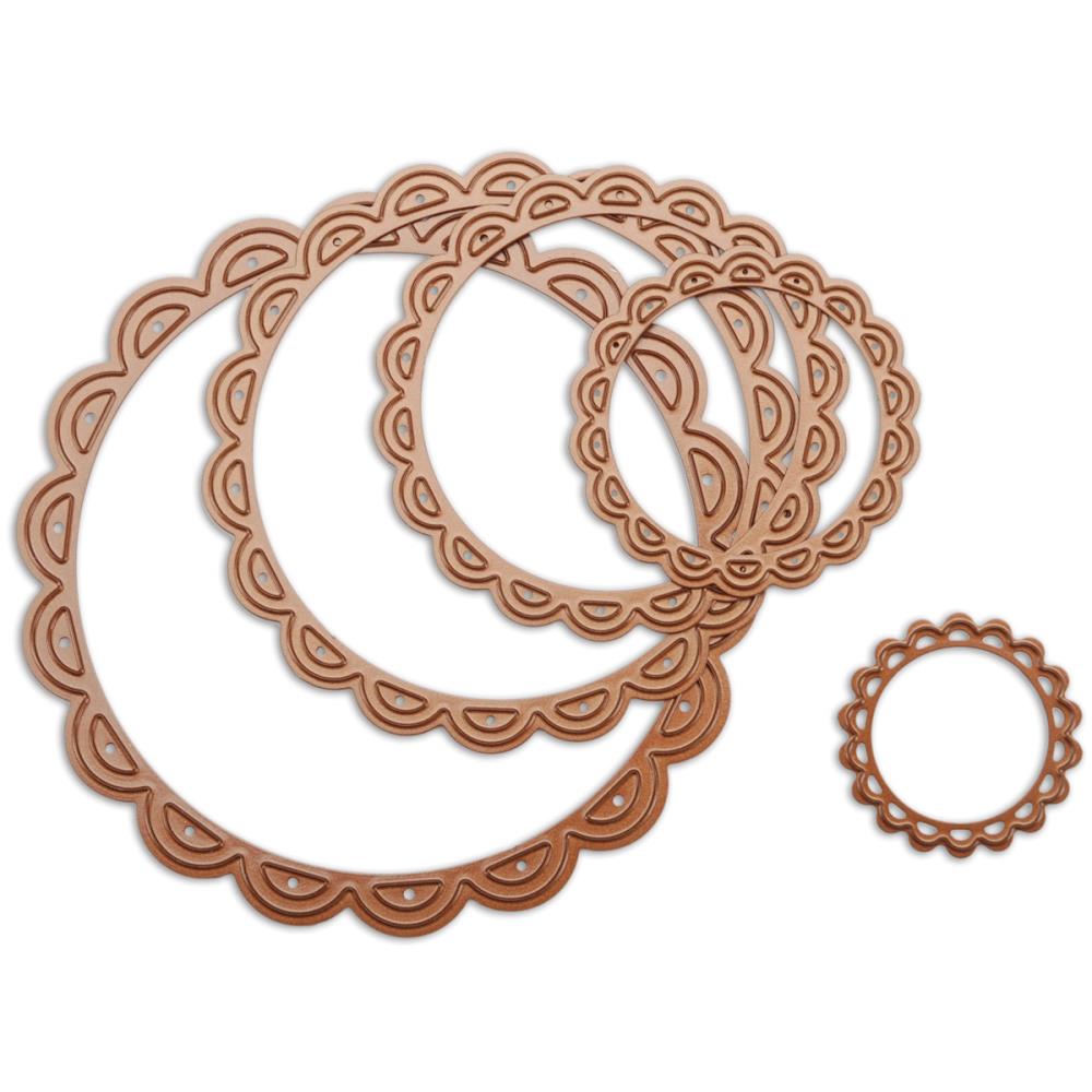 Lacey Circles Dies and Emboss / Suaje y Realce Circulo con Encaje Descontinuado Spellbinders