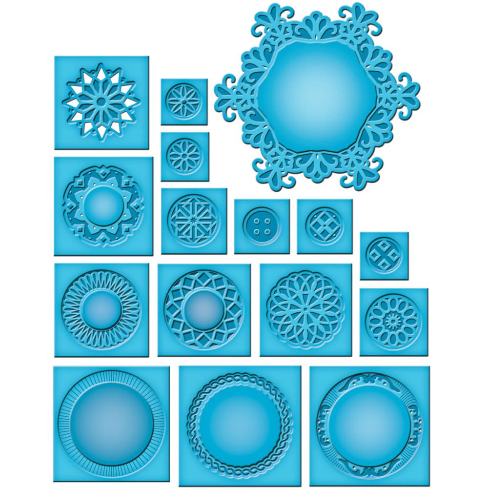 Shapeabilities Dies Gold Facets / Suaje y Realce Faceteados Descontinuado Spellbinders
