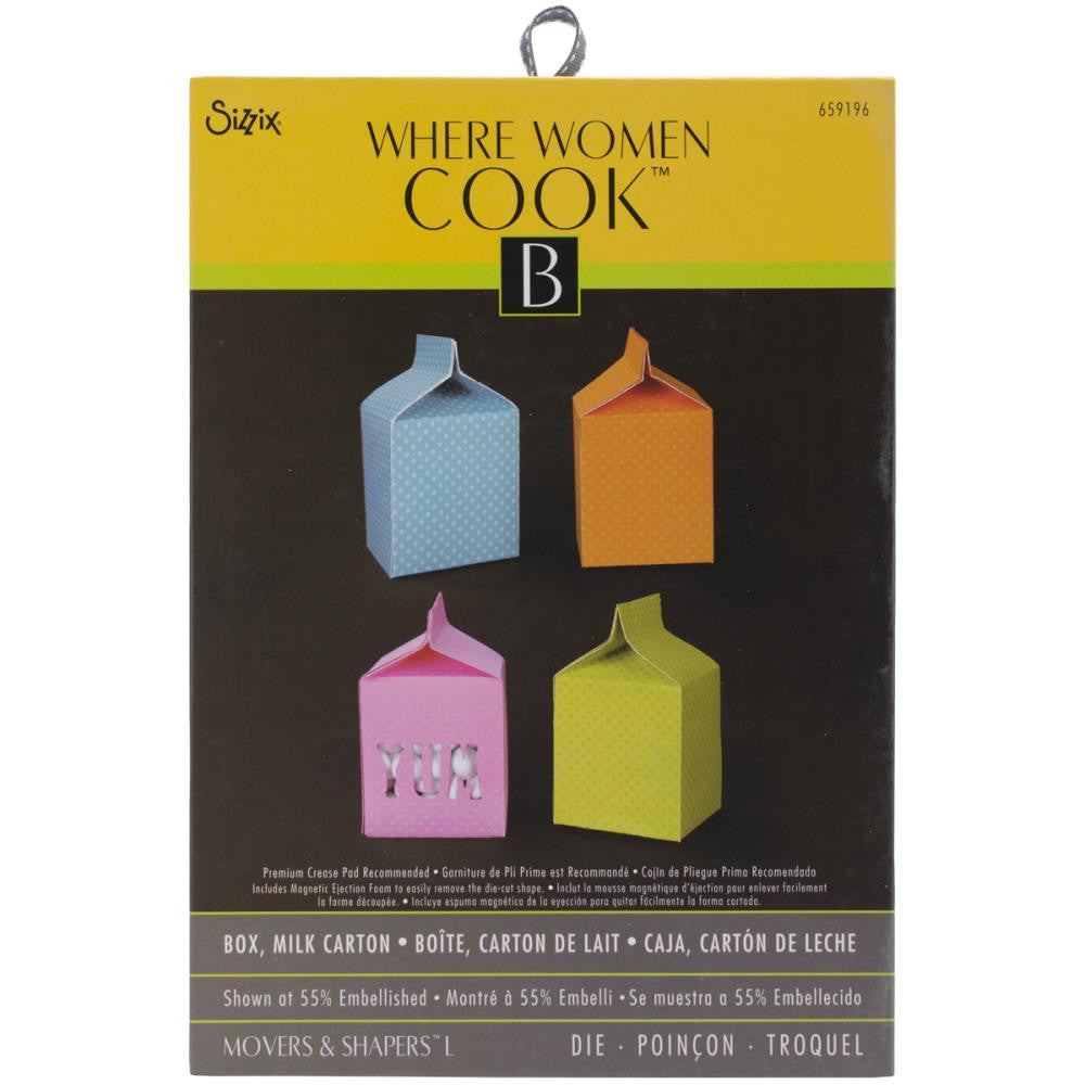 Milk Carton Box / Suaje de Cajita de Leche Descontinuado Sizzix