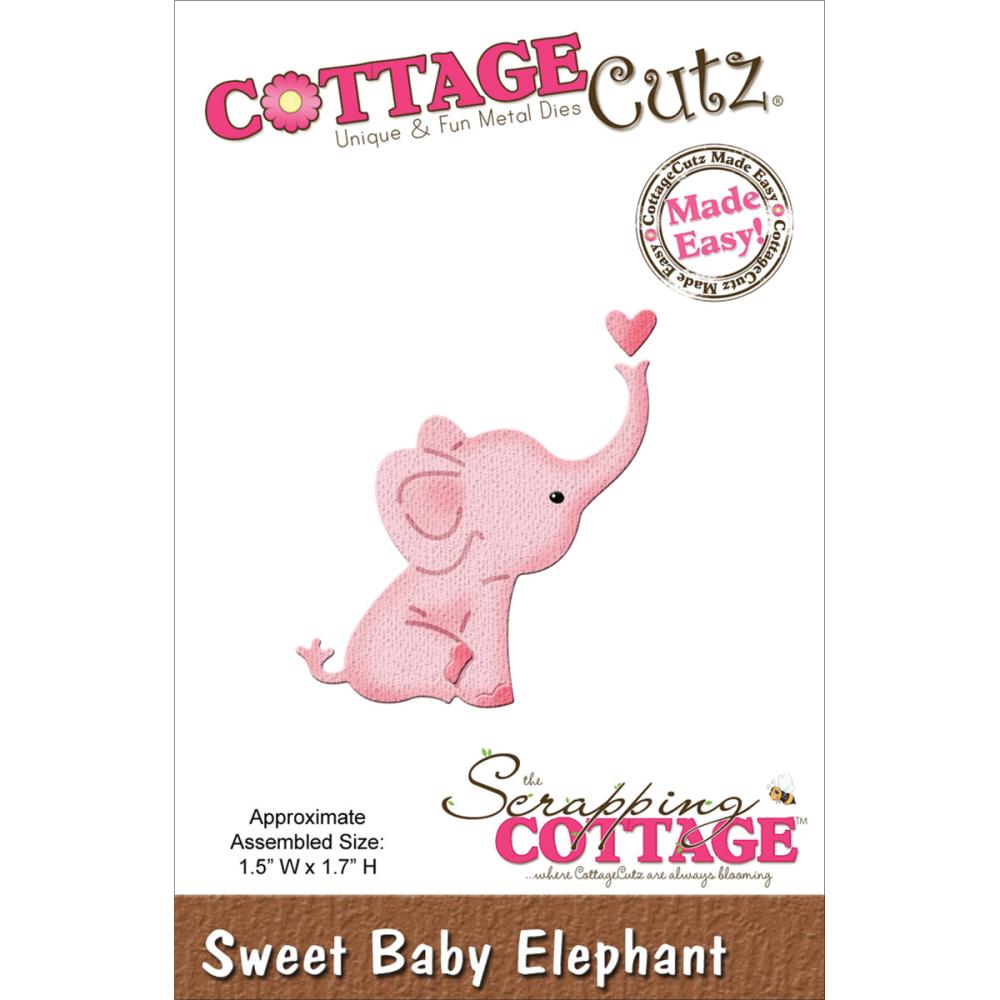 Sweet Baby Elephant / Suaje de Corte de Elefante Dados de Corte / Suajes / Troqueles Cottage Cutz