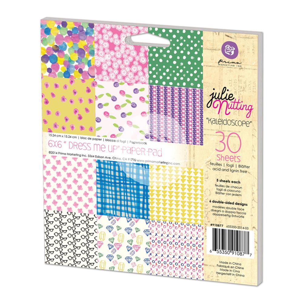 Julie Nutting Kaleidoscope Paper Pad / Block de Papel Doble Cara 6&quot; Papel Prima Marketing