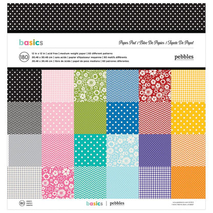 Basics Paper Pad / Block de Diseños Básicos Descontinuado Pebbles