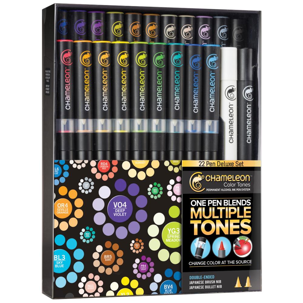 Chameleon Color Tones Markers Deluxe Set 22 pc / Set de Lujo Camaleon 22 pzas. Descontinuado Chameleon