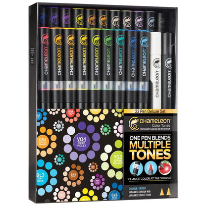 Chameleon Color Tones Markers Deluxe Set 22 pc / Set de Lujo Camaleon 22 pzas. Descontinuado Chameleon