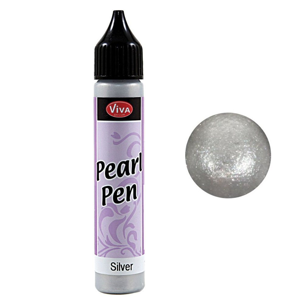 Pearl Pen Silver / Gel Plata Adornos / Embellishments Viva Decor
