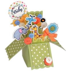 Framelits Dies W/Clear Stamps 6 Pkg Baby / Suajes y Sellos de Bebé Descontinuado Sizzix