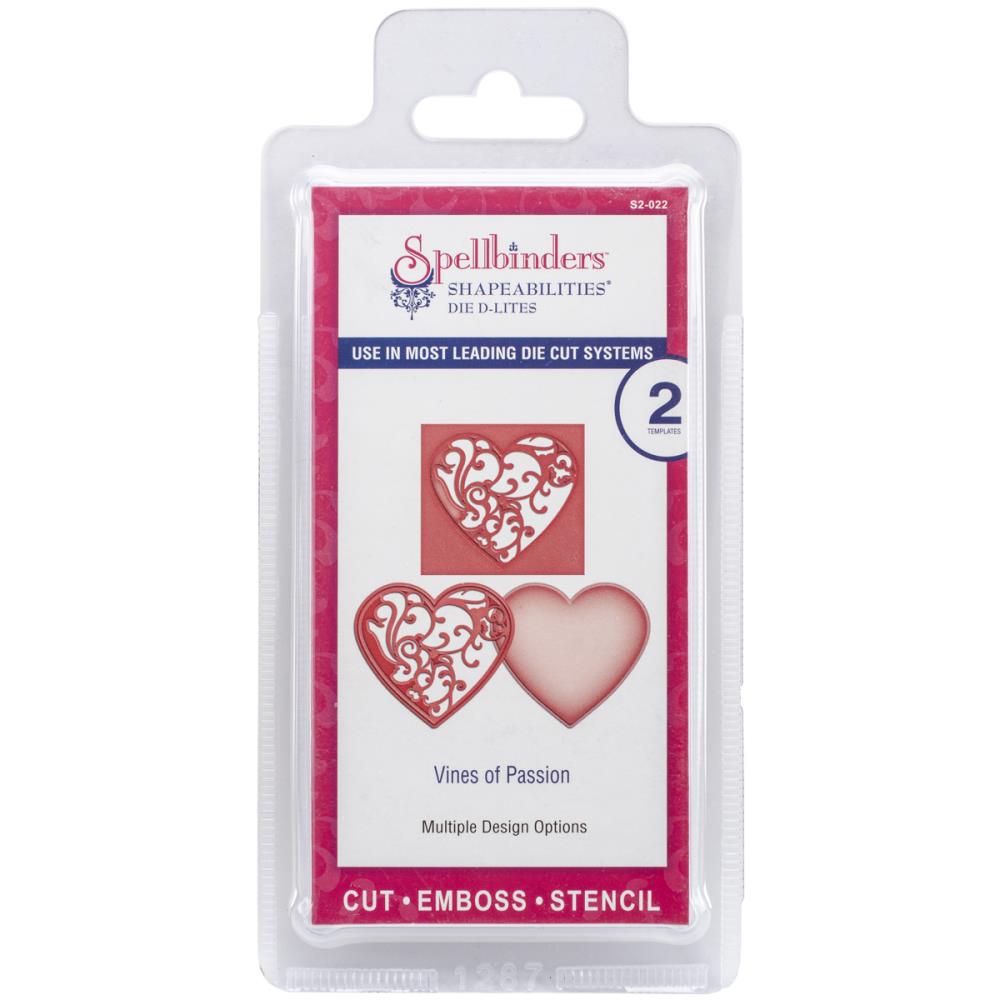 Shapeabilities Die D-Lites Vines Of Passion / Suaje de Corazón Descontinuado Spellbinders