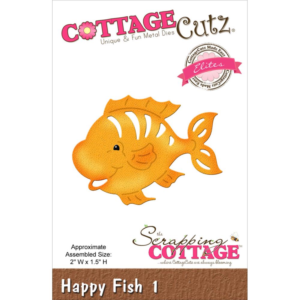 Happy Fish 1 Die / Suaje de Pez Feliz Descontinuado Cottage Cutz