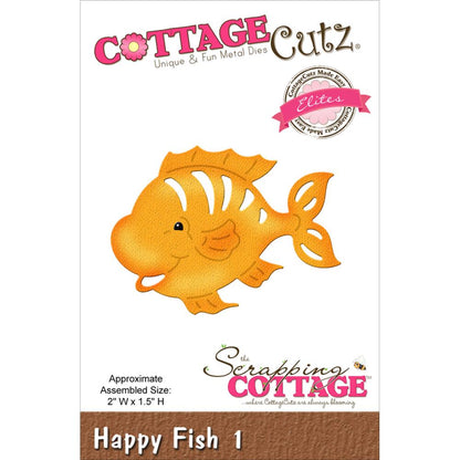 Happy Fish 1 Die / Suaje de Pez Feliz Descontinuado Cottage Cutz