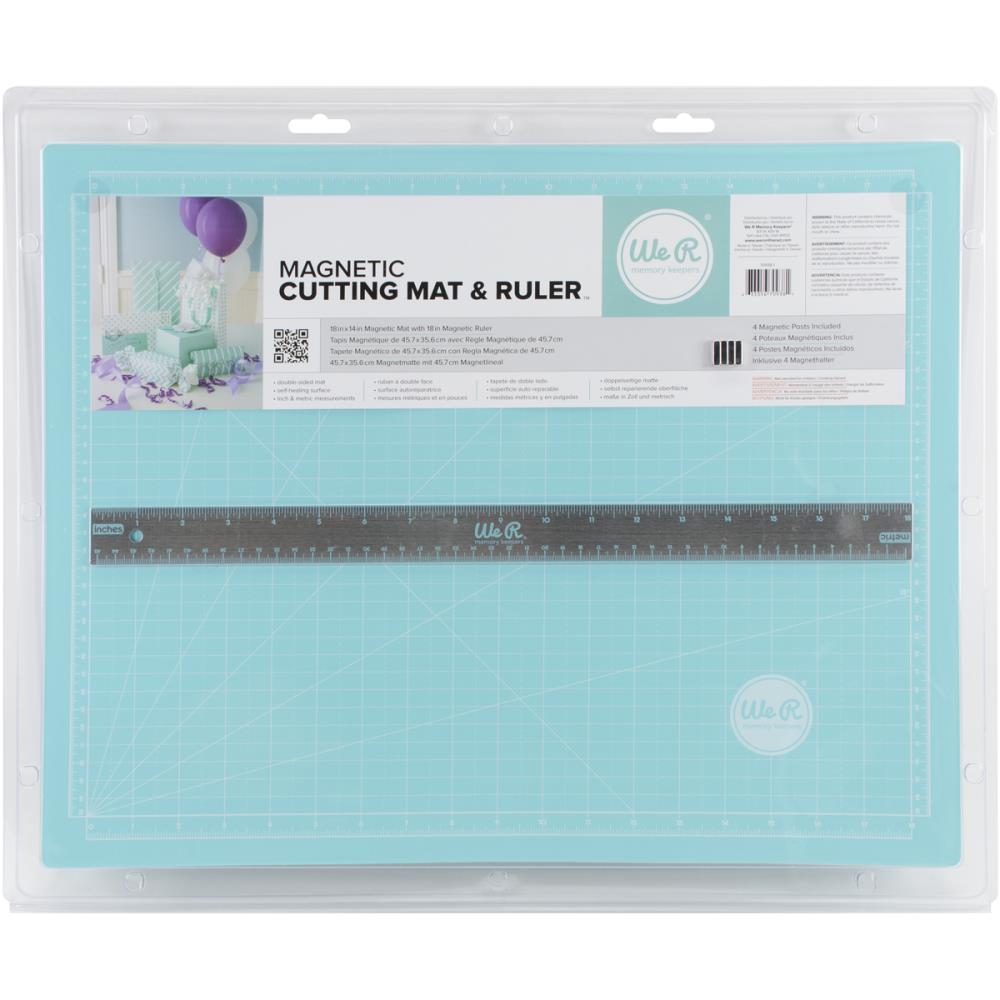Magnetic Cutting Mat &amp; Ruler / Base De Corte Magnética con Regla 45.7X35 Cm Tapetes, Mats We R Memory Keepers