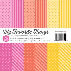 Paper Pad 24 Pkg Dots &amp; Stripes / Papel de Puntos y Rayas Descontinuado My Favorite Things