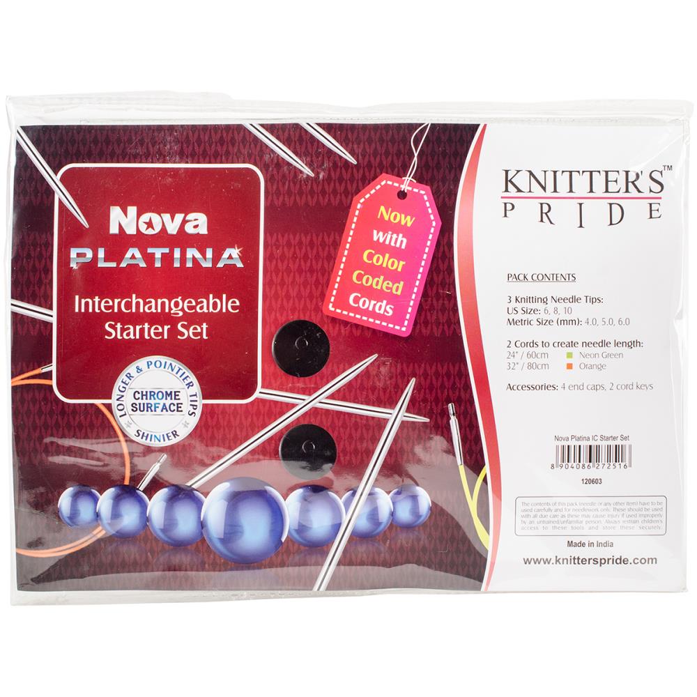 Nova Platina Interchangeable Starter Set / Set de Agujas Intercambiables Descontinuado Knitter&