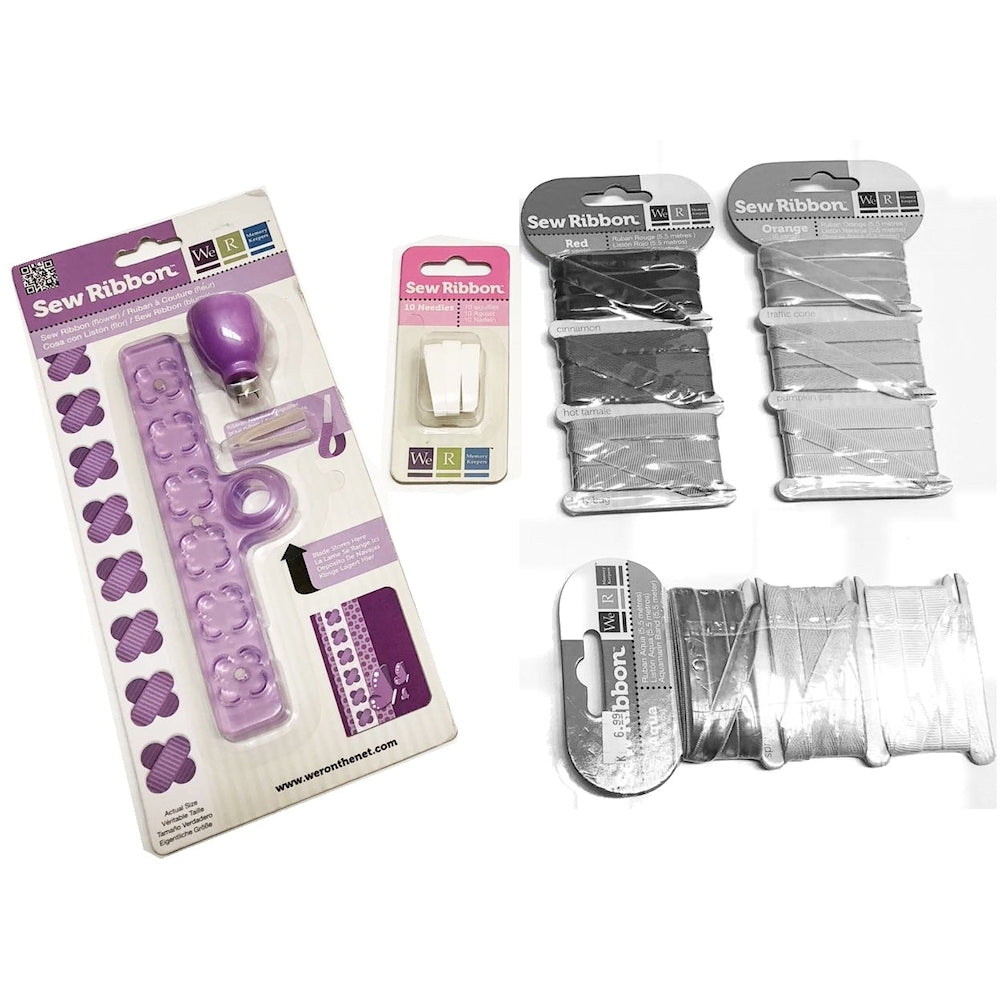 Sew Ribbon Flower Kit / Kit Completo para Decorar con Listón Descontinuado We R Memory Keepers
