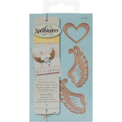 Shapeabilities Die D-Lites Love In Flight  / Suaje de Alas y Corazón Descontinuado Spellbinders