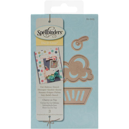 Shapeabilities Die D-Lites Cherry On Top / Suajes de Corte de Cupcake Descontinuado Spellbinders