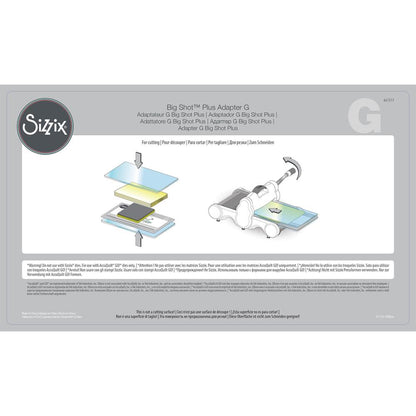 Big Shot Plus Thinner Steel-Rule Die Adapter G / Placa Adaptadora Big Shot Plus Descontinuado Sizzix