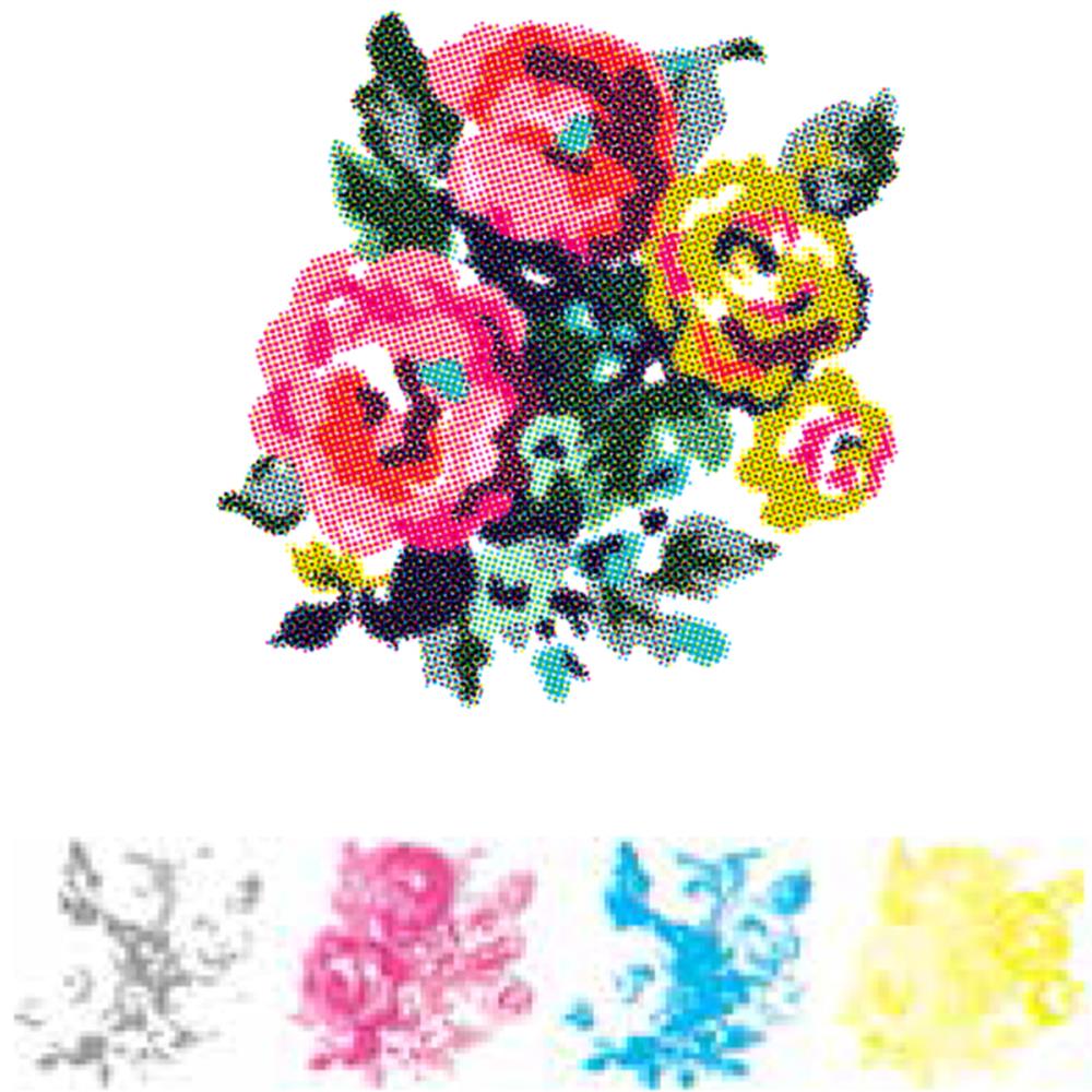 CMYK Rose Stamps / Sellos de Polímero para usarse en Capas Descontinuado We R Memory Keepers