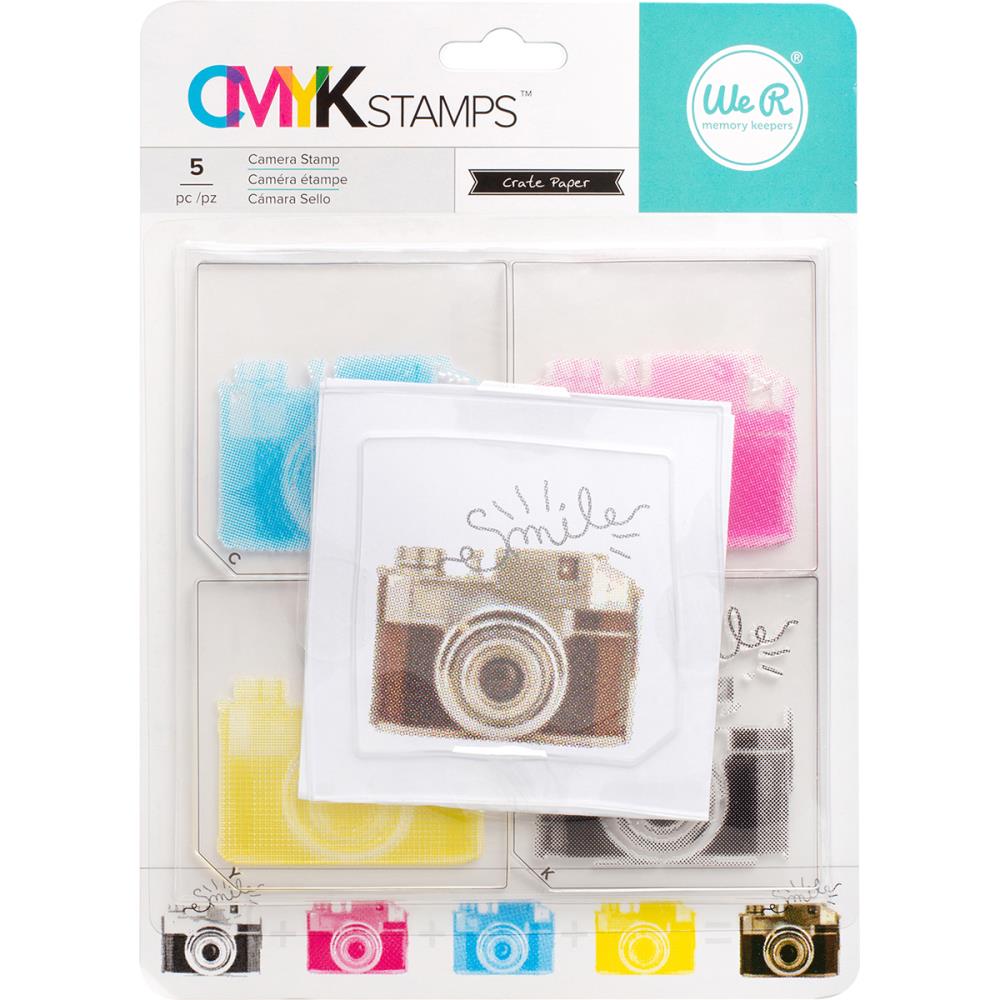 CMYK Camera Stamps / Sellos de Polímero para usarse en Capas Descontinuado We R Memory Keepers