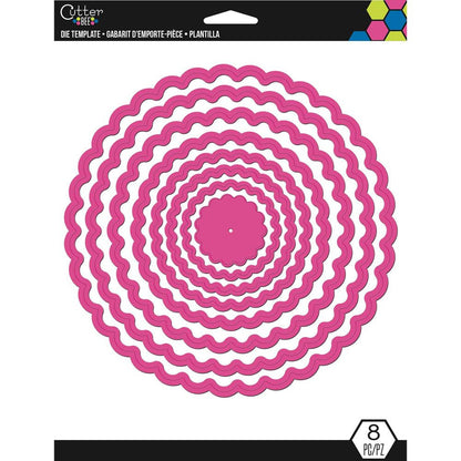 Scallop Circles Die Cutter Bee  / Suaje de Círculos de Escalopa Dados de Corte / Suajes / Troqueles Ek Success