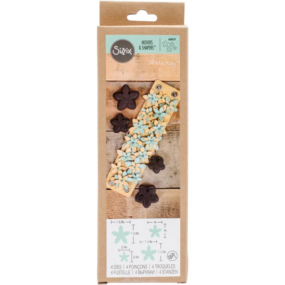 Jill MacKAy Movers &amp; Shapers Magnetic Die Star Jasmine / Suajes de Flores Descontinuado Sizzix