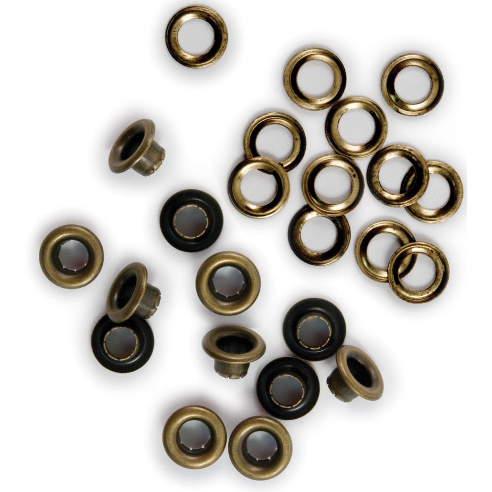 Eyelets &amp; Washers Standard Brass / Ojillos y Arandelas Cobre Descontinuado We R Memory Keepers