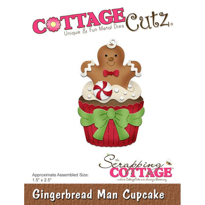 Gingerbread Man Cupcake Die /  Suaje de Galleta de Gengibre en Panquecito Descontinuado Cottage Cutz