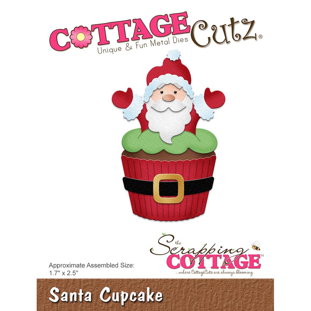 Santa Cupcake Die /  Suaje de Santa en Panquecito Descontinuado Cottage Cutz